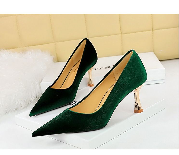 1818-2 Scarpe singole con tacco alto in metallo Xishi, stile banchetto, alla moda e minimaliste, con punta bassa e in camoscio_voghion.com