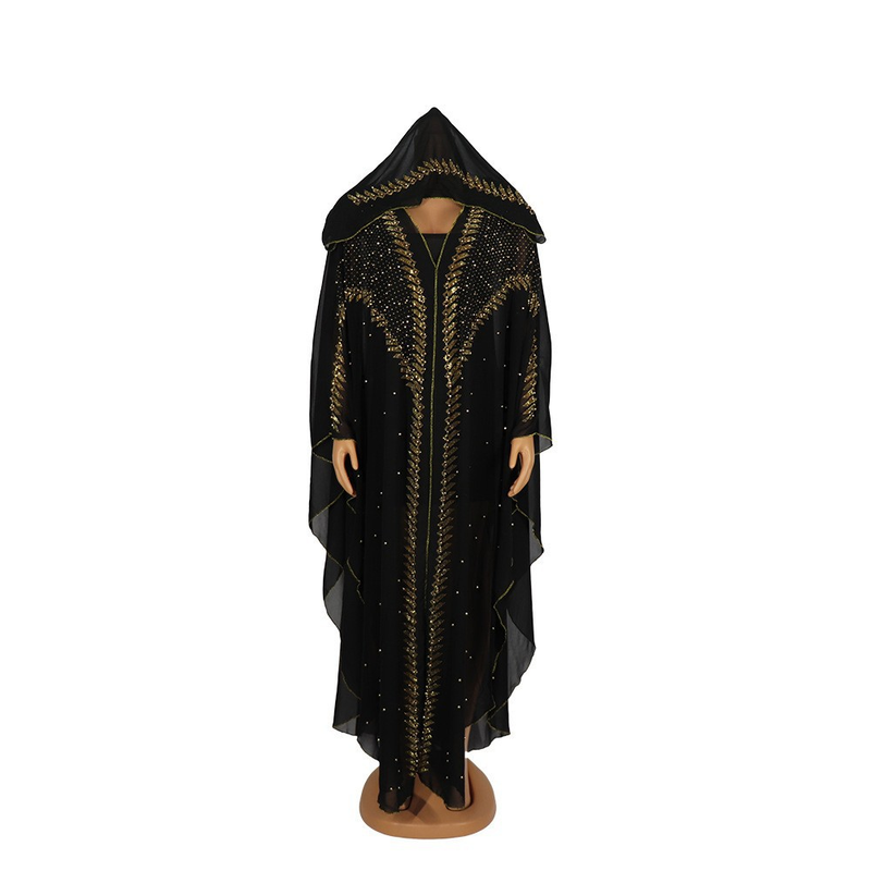 Dameskleding jurk parel chiffon hete diamanten kralen met binnengroep bronspot een stuk drop shipping_voghion.com