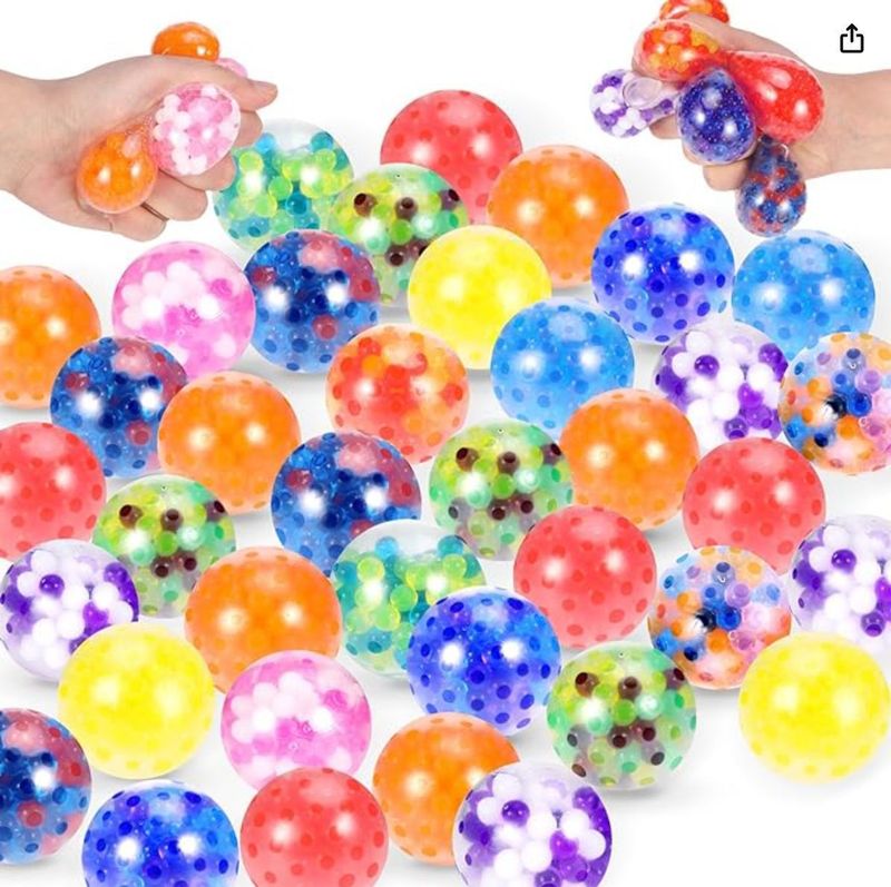 Foam Squishies Decompression Water Ball Squeezing Music Squeeze Venting Grape Ball Decompression Venting Ball Children's Toy_voghion.com