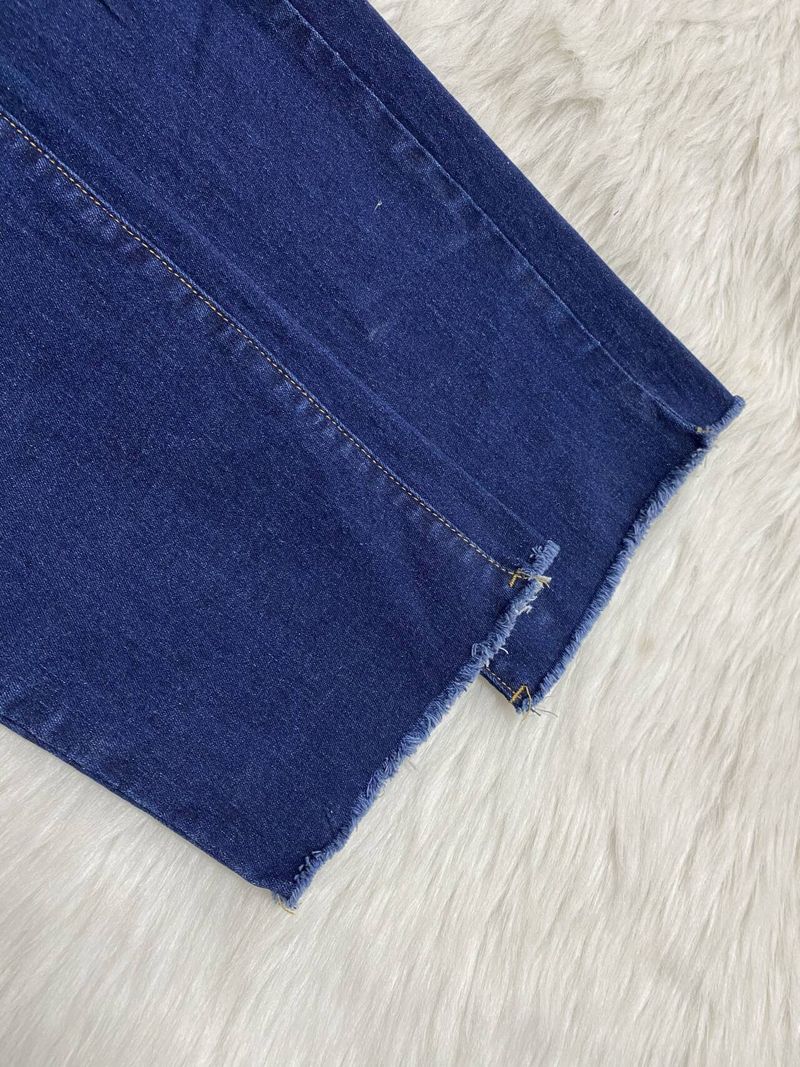 Abbigliamento donna autunno e inverno dritto personalità elastico in vita taglio nappa jeans_voghion.com