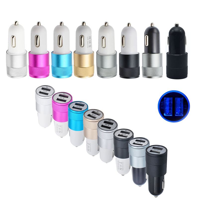 Small Steel Cannon Metal Dual USB Aluminum Alloy Charging 2.1A Tablet Smartphone Car Charger_voghion.com