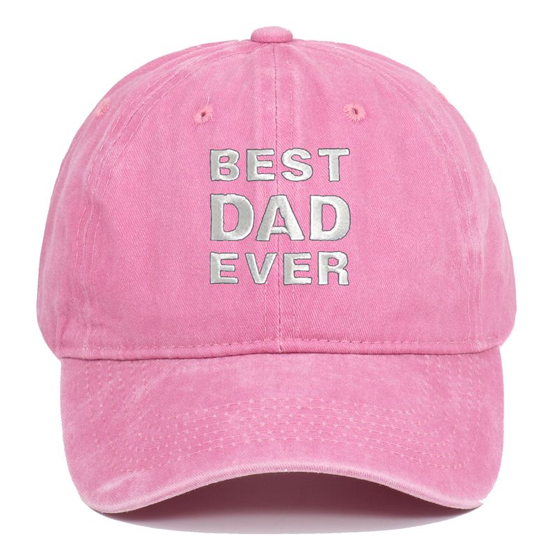 Unisex BESTDADEVER embroidered baseball cap made of pure cotton old washed baseball cap for outdoor leisure_voghion.com