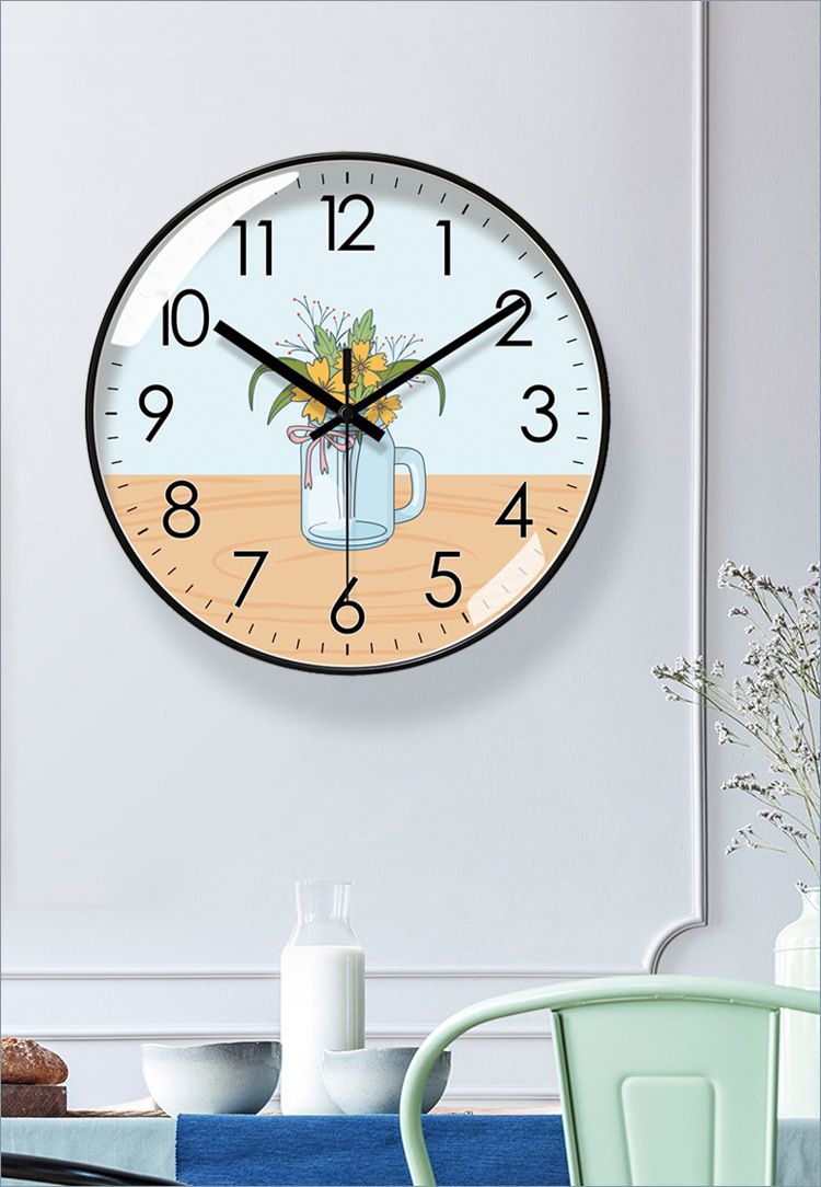 Yipula 6919 Fresh Style Living Room Modern Creative Wall Watch Light Luxury Ultra-Quiet Quartz Clock_voghion.com
