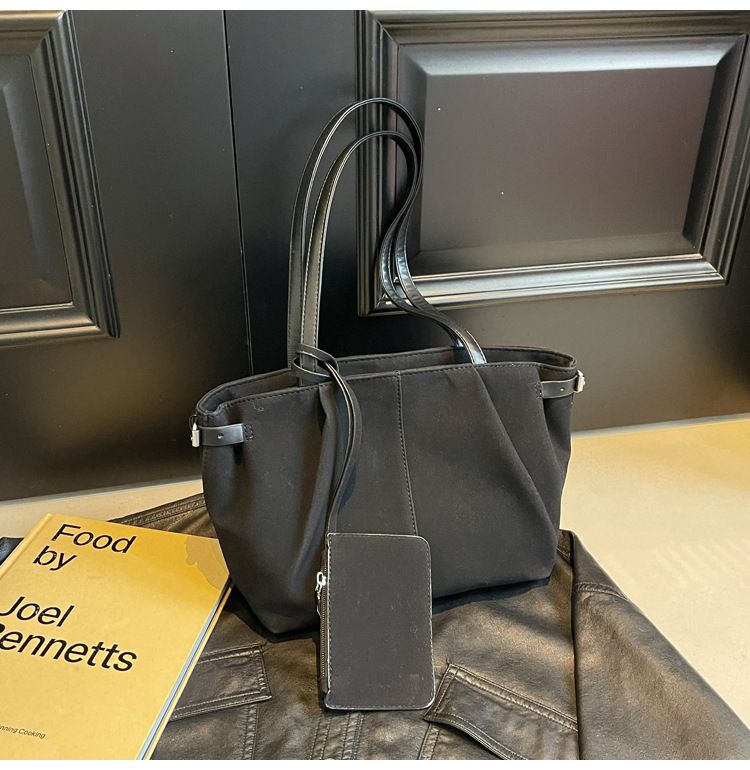 Korean niche tuet frosted suede leather large capacity tote popular hand-held shoulder bag, HOBO underarm women's bag_voghion.com