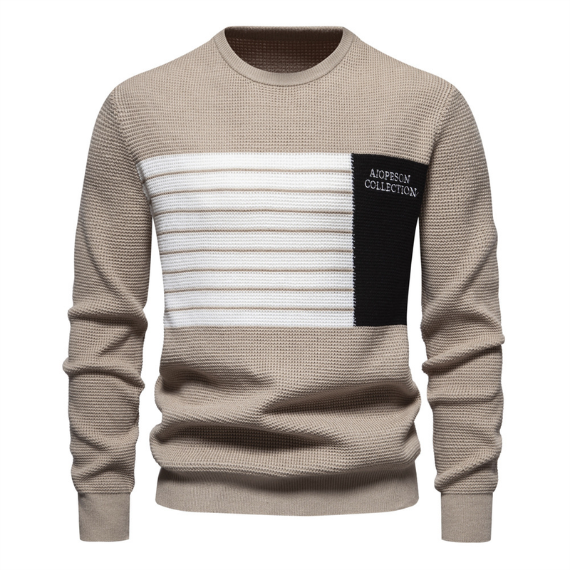 Pull décontracté à manches longues et col rond pour homme, nouvelle collection automne_voghion.com