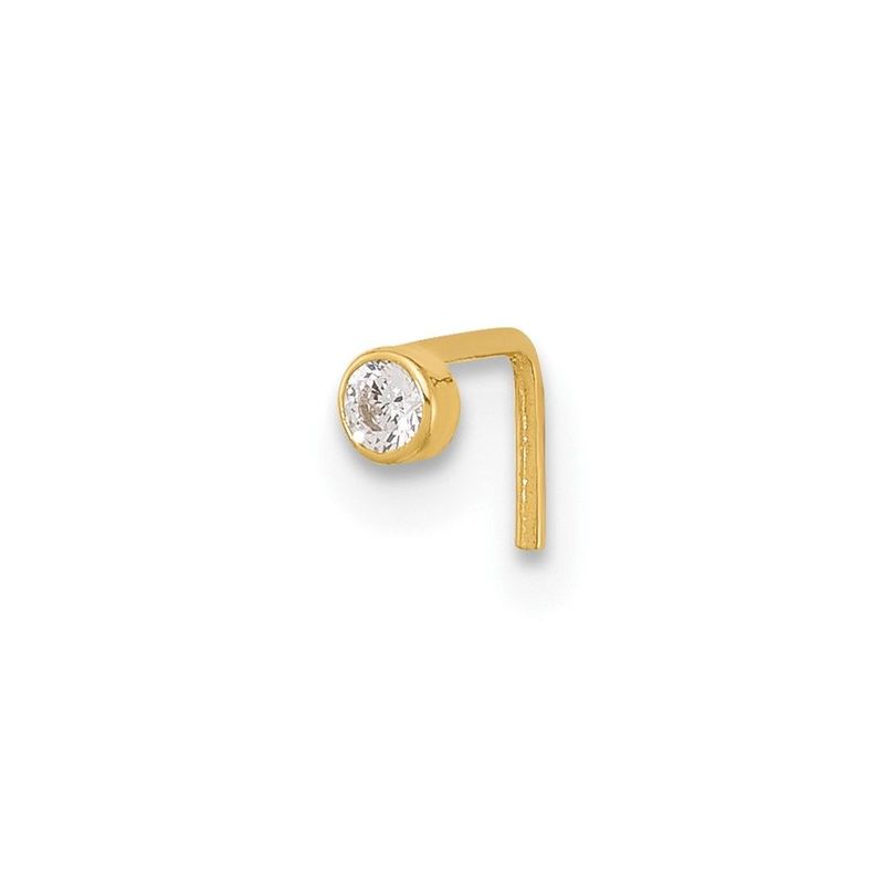 14k 22 Gauge 2.5mm CZ Nose Stud_voghion.com
