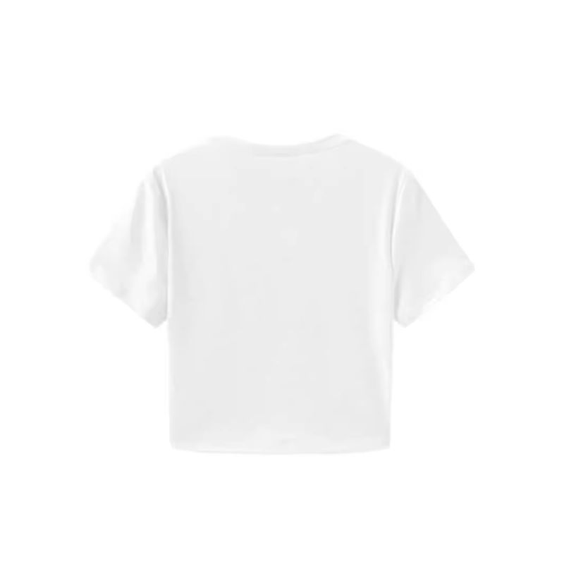 Camiseta de manga corta con estampado de copa de vino personalizada para mujer, color negro, versátil._voghion.com