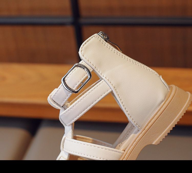 Mãe e crianças meninas sandálias verão coreano novas meninas sandálias casuais para crianças médias e grandes sola macia moda internet celebridade sapatos romanos_voghion.com