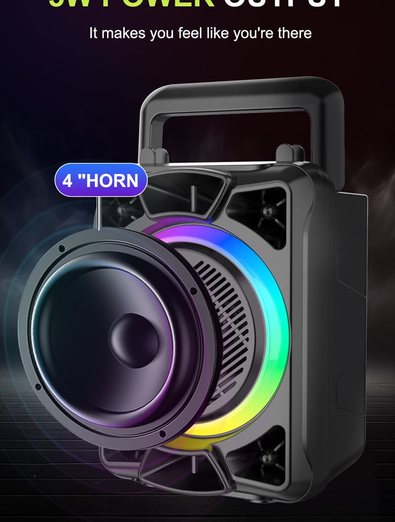 ZQS14100 Bluetooth Hoparlör Kablosuz Taşınabilir Açık Hava Büyük Hacimli 3D Surround Ses_voghion.com