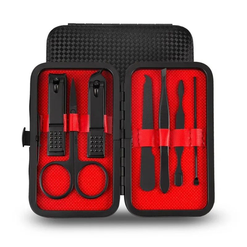 7/10/12/18/20/24PCS Set Professional Manicure Set Kits Stainless Steel Fingernail Toenail Clippers Set With Leather Portable_voghion.com