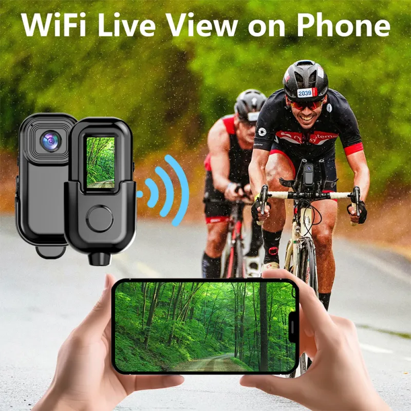 HD 1080P Minikamera WiFi Lomme Utendørs Sport Video Lydopptaker Loop Record Magnetisk Bakklemme Sykkelvideokamera_voghion.com