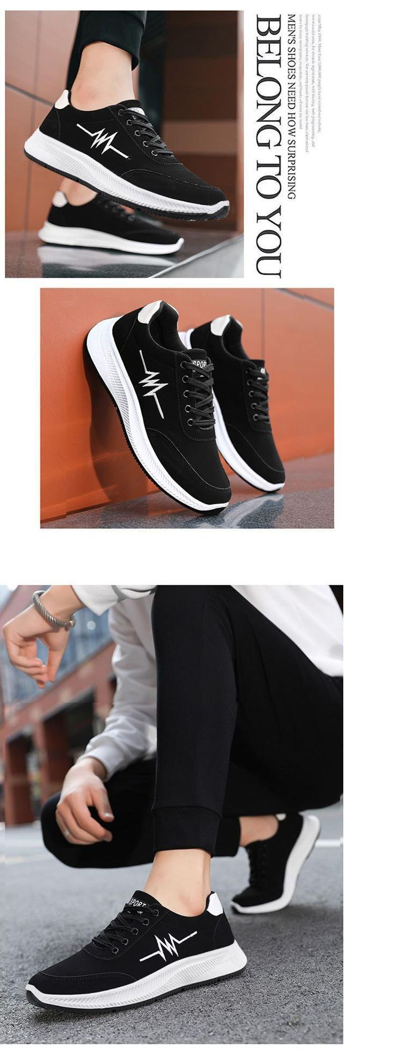 Trainers Breathable Sports Sneakers Casual Sport Mens Running Shoes_voghion.com