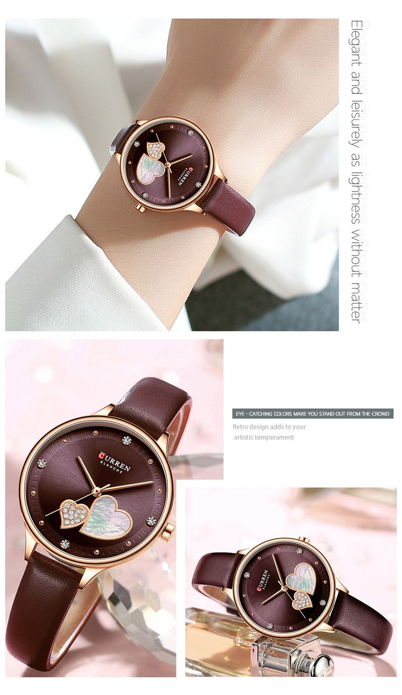 Orologio al quarzo minimalista da donna con quadrante rotondo sottile, cinturino in similpelle resistente all'acqua, orologio al quarzo da donna rotondo ultra sottile_voghion.com