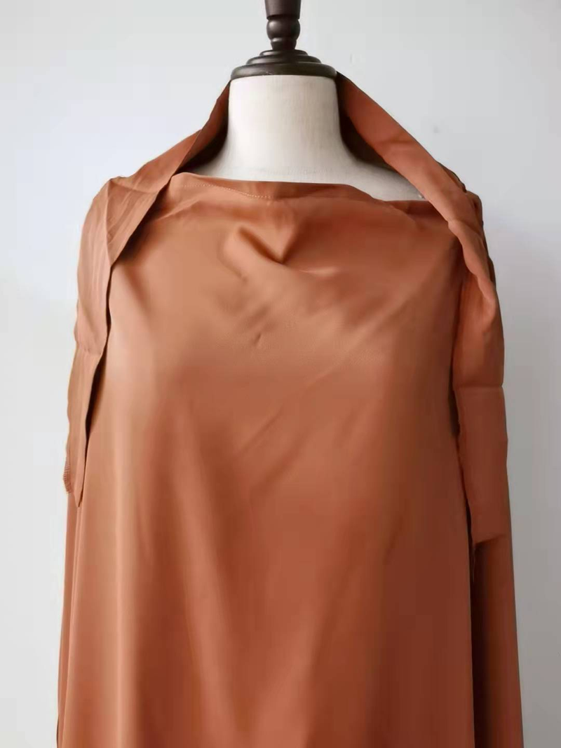 Women's solid color robe two-piece set_voghion.com