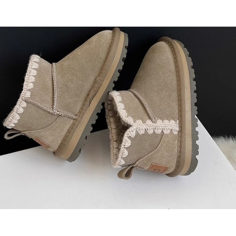 Stivali da neve corti in pile per bambini in stile coreano, comodi, invernali, in cotone, per ragazzi e ragazze_voghion.com