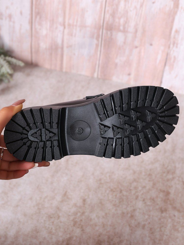 Loafer Small Leather Shoes Platform Single Shoes Retro Slip-on_voghion.com