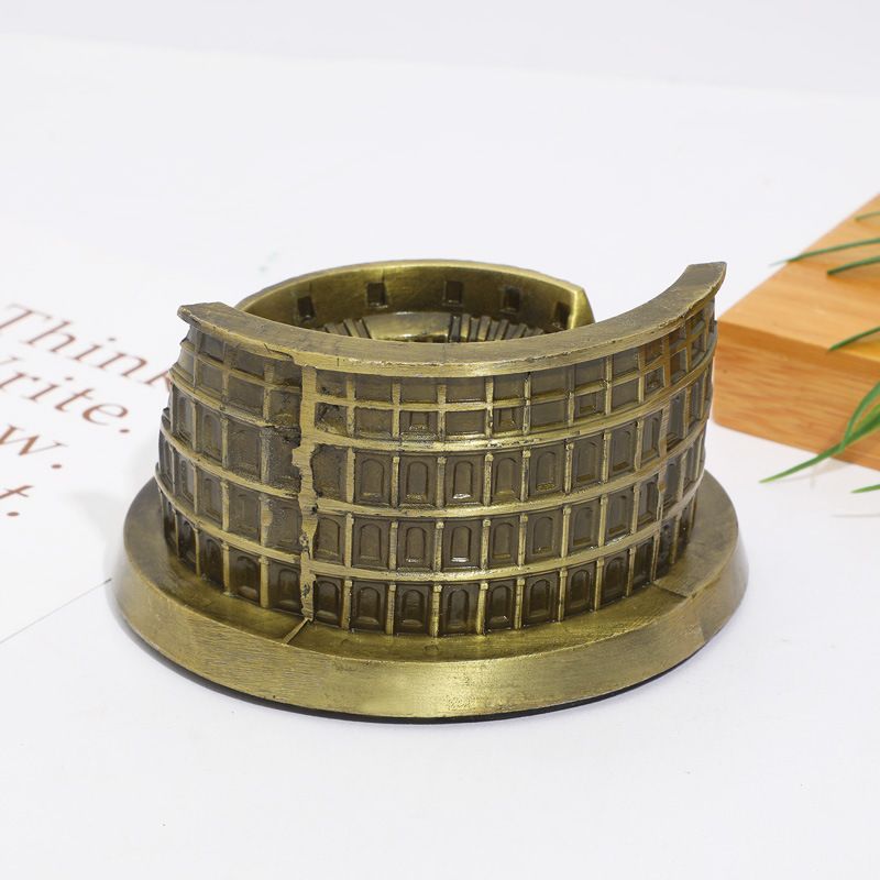 Neie Kolosseum Modell Metall Bastelen Aschenbecher Modell Landschaftlech Touristen Souveniren Kreativ Ornamenter_voghion.com
