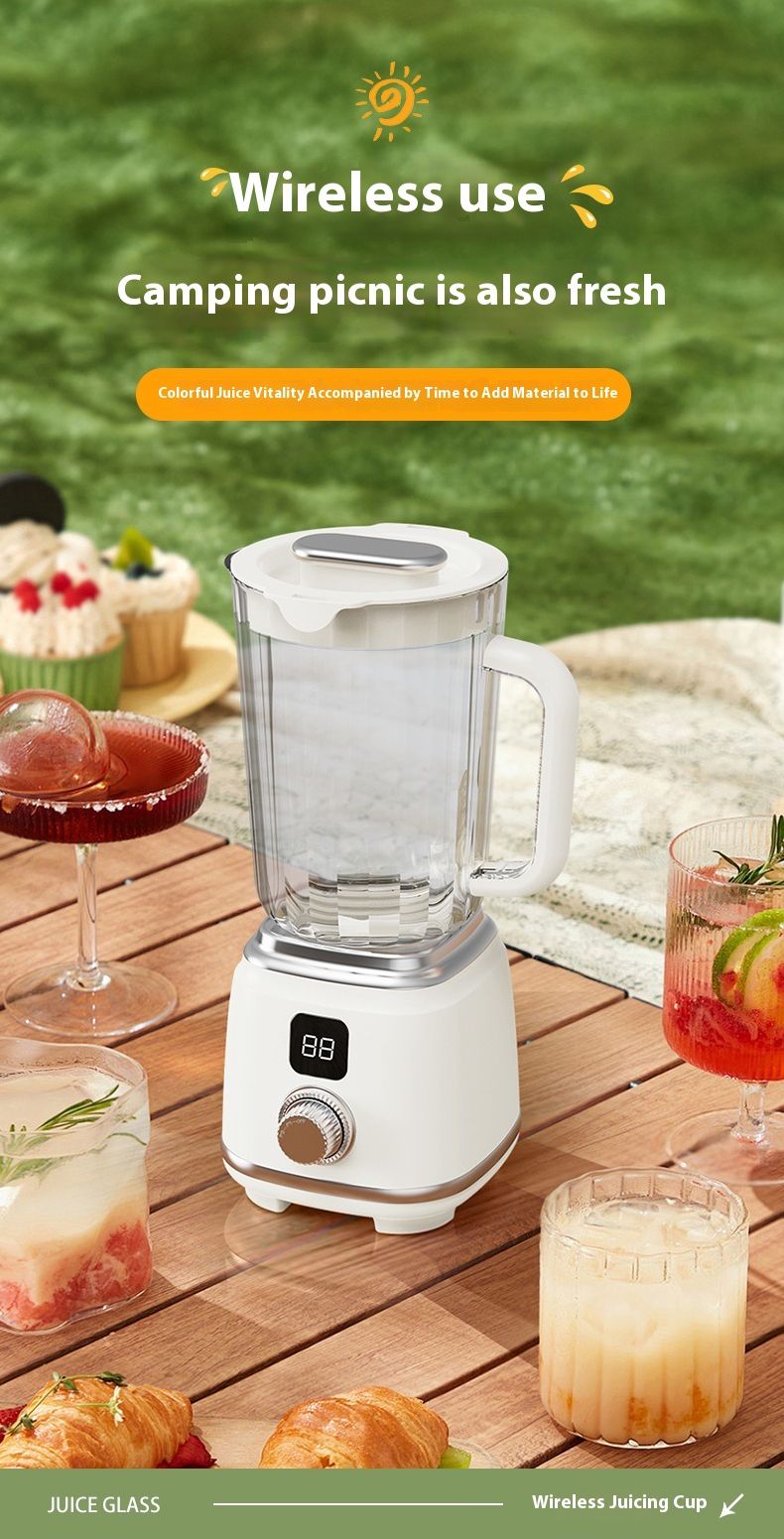 Electric Portable Juicer Fresh Fruit Mixer 10 Blades 600ML Multifunctional Juicer Ice Crusher Smoothie Blender Home Kitchen Tool_voghion.com