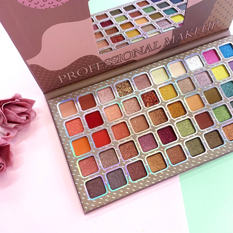 Farbplatte 50 Farben City Girl Lidschatten Perlglanz Matt Hell Stück Zarte Bühnen Make-up_voghion.com