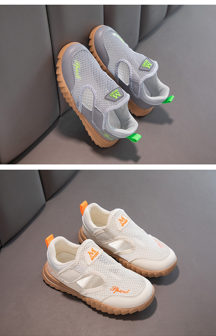 Sandali per bambini Nuova mesh traspirante Suola morbida Scarpe da basket per studenti da ragazzo da spiaggia Edizione coreana per il tempo libero_voghion.com