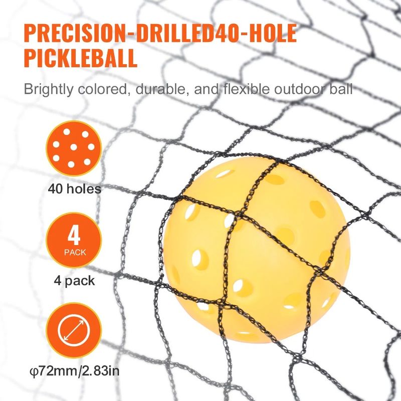 Rete portatile da 22 piedi per il trasporto di pickleball e intemperie, set di ruote stabili, sistema di regolazione delle palline, borsa resistente per pickleball con_voghion.com