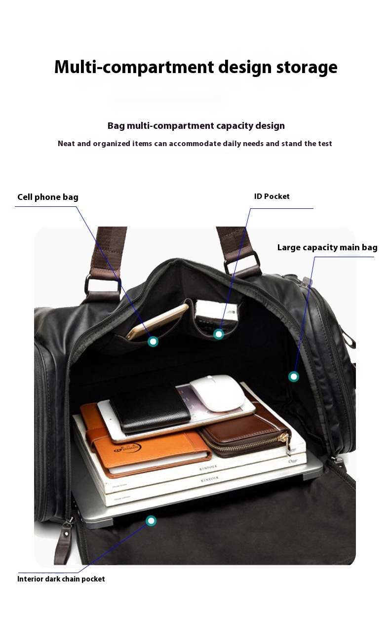 New Men's Travel Shoulder Large Capacity For Shoes Fashionable Fiess Bag Handbag_voghion.com