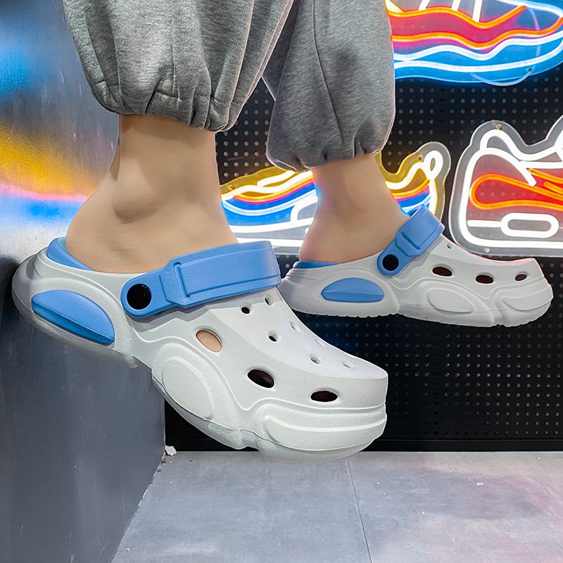 Sandali estivi da uomo, con suola spessa, antiscivolo, traspiranti e con punta rinforzata, ciabatte da spiaggia casual_voghion.com