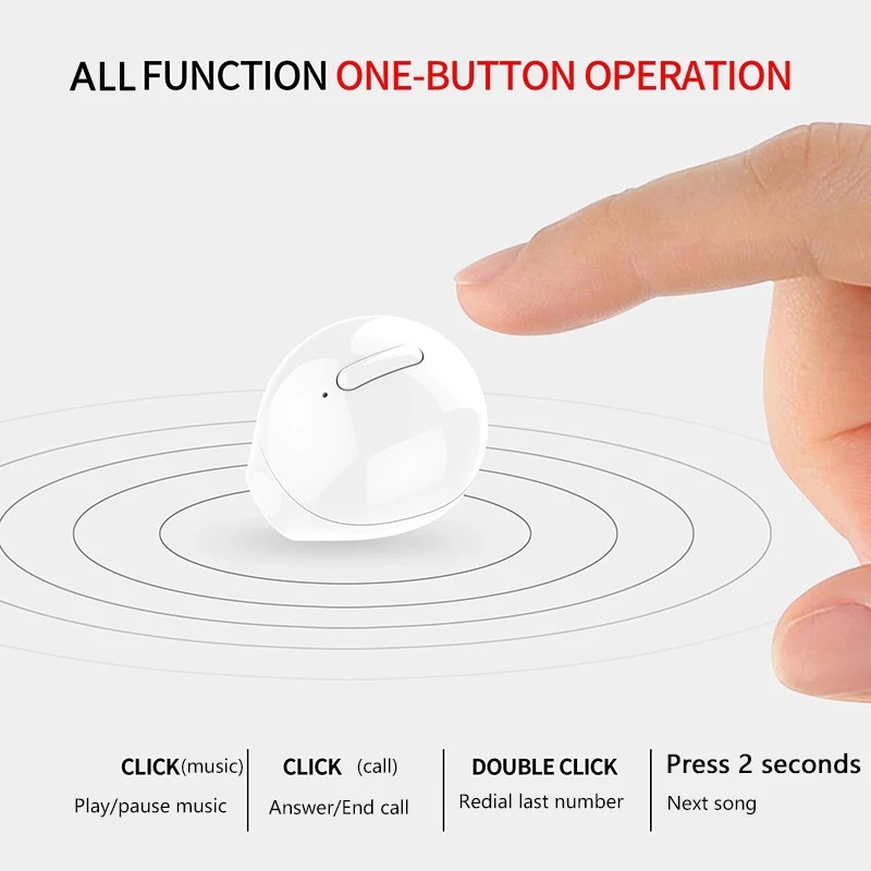 Mini TWS Wireless Bluetooth Noise Cancelling Earbuds HiFi Sound Quality Earpiece Music Earphone Original Headset TWS Headphone With Microphone Mic_voghion.com