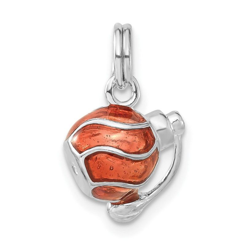 Sterling Silver 3-D Polished Enameled Perfume Bottle Charm_voghion.com
