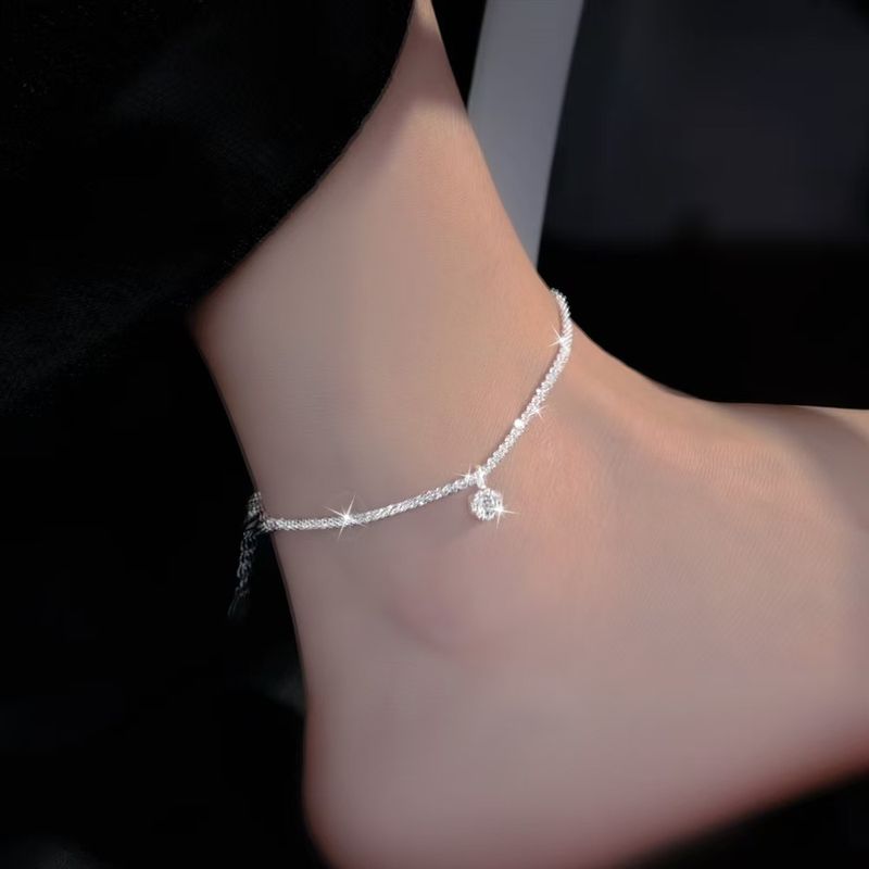 Exquisite Sparkling Diamond Foot Chain For Women Fashion High-end Sexy Niche Anklet Jewelry Accessories_voghion.com