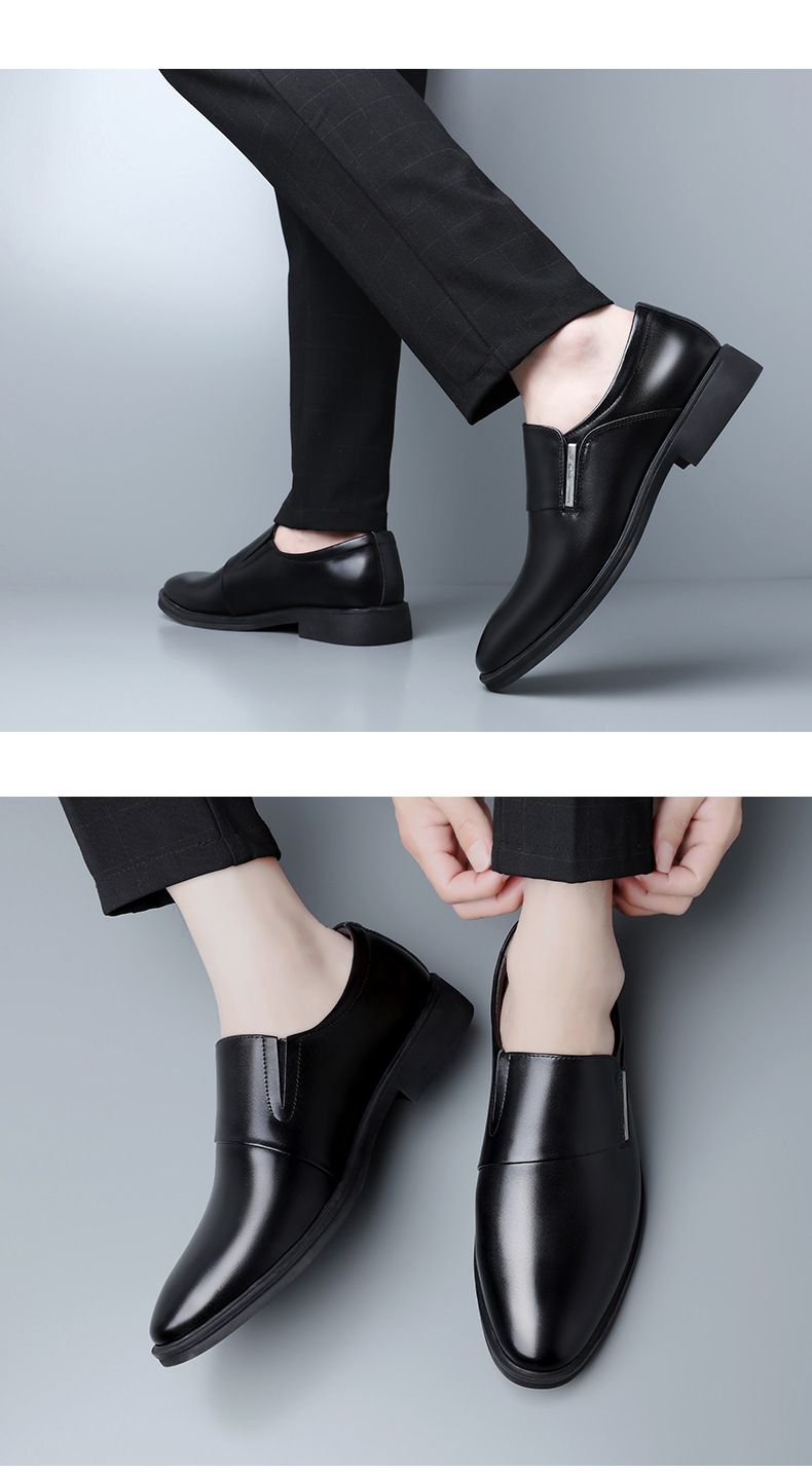 Herren Abendschuhe Herren Britisches Leder Spitz Jugend Lederschuhe Weiße Schuhe Einzelschuhe_voghion.com