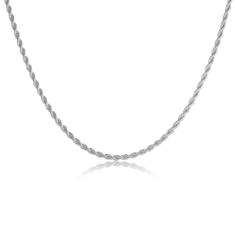 Men’s 3mm Twist Chain Hip-hop Trend Chain Twisted Rope Chain Matching Chain Men's Necklace_voghion.com