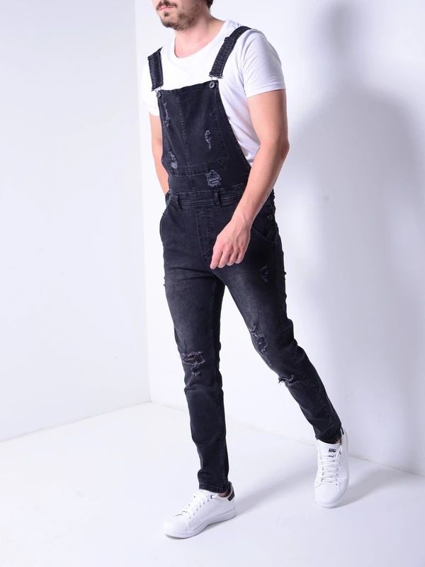 Moderigtig herre camisole jumpsuit i revet denim_voghion.com