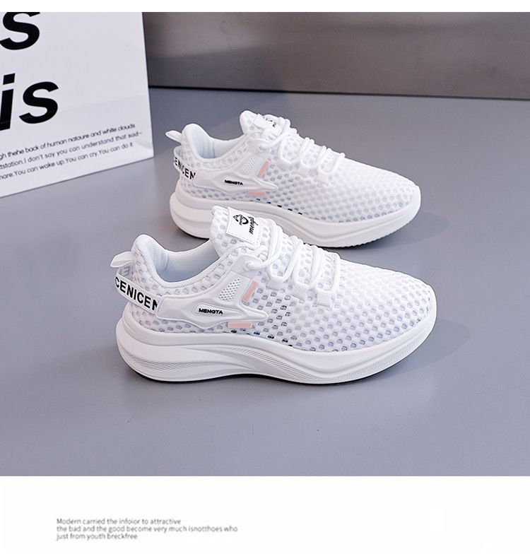 2025 Summer New Large Women's Versatile Trendy Sneakers Soft Sole Breathable Mesh Shoes FZ6612_voghion.com