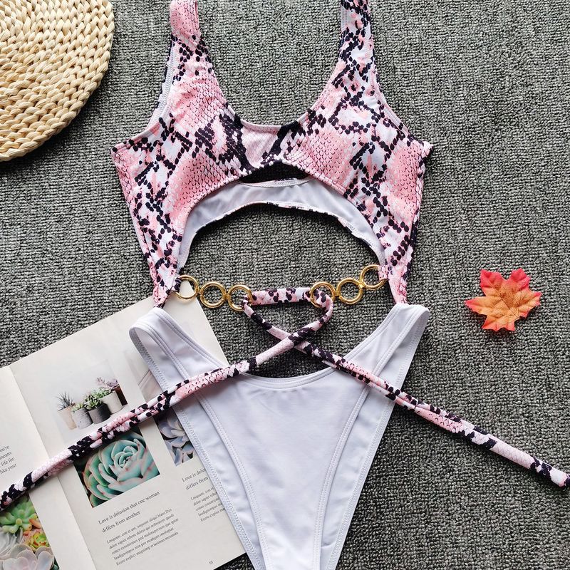 Sexy Bikini Set With Metal Rings & Bow Details – High Elastic Nylon Swimsuit, Padded Triangle Top & Brazilian Bottom For Beach, Pool, Vacation_voghion.com