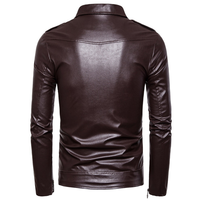 Herrenbekleidung Motorrad Schlanke Lederjacke Für Männer Lederjacke_voghion.com