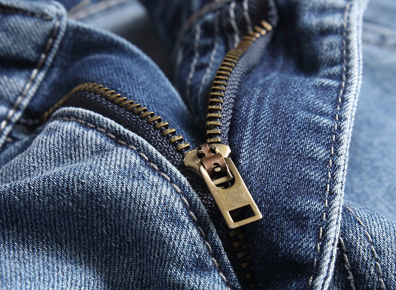Men's clothing casual slim denim small leg quarter pants personalized trendy jeans_voghion.com