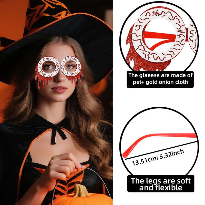 Accessori per foto a forma di zucca - Occhiali per costumi di Halloween per bambini con motivo a teschio di pipistrello_voghion.com