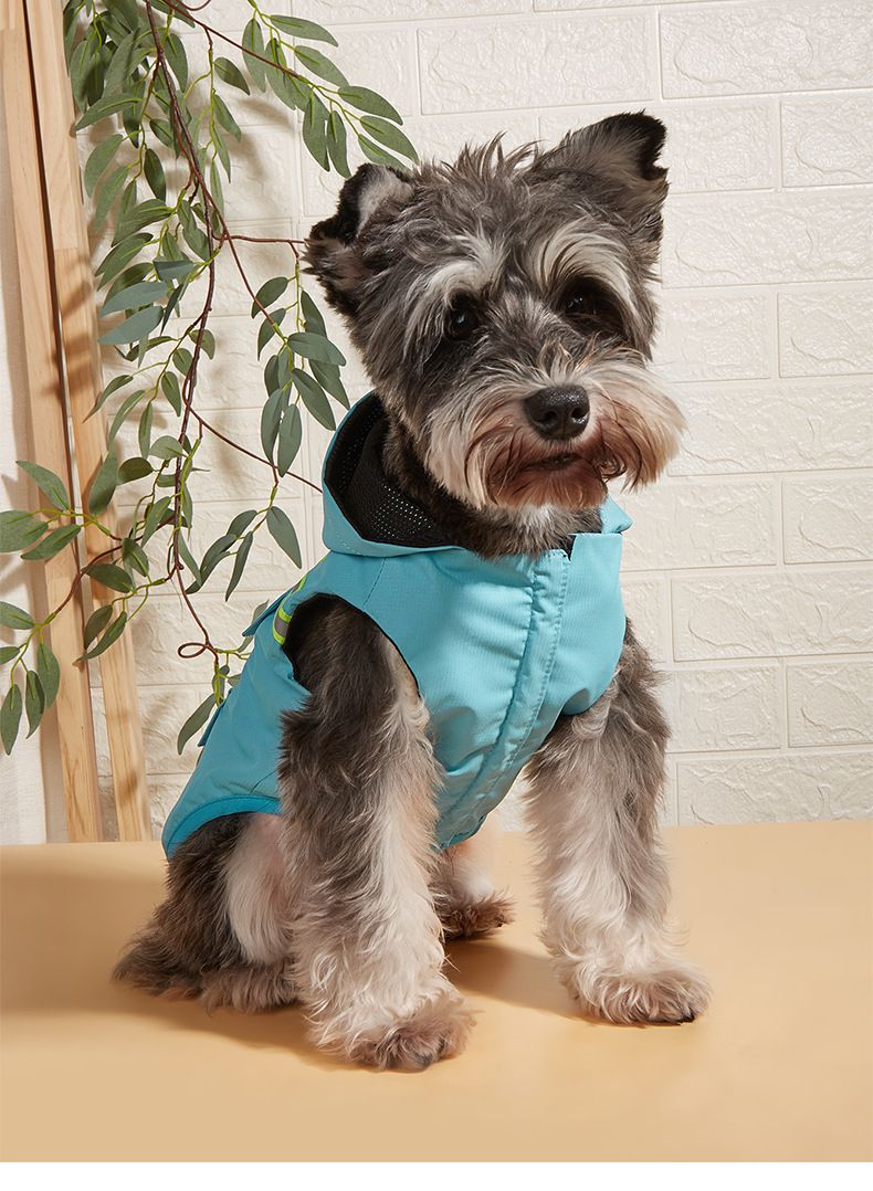 New Pet Clothing, Dog Reflective Raincoat Pocket Design, Waterproof Two Legged Clothing_voghion.com