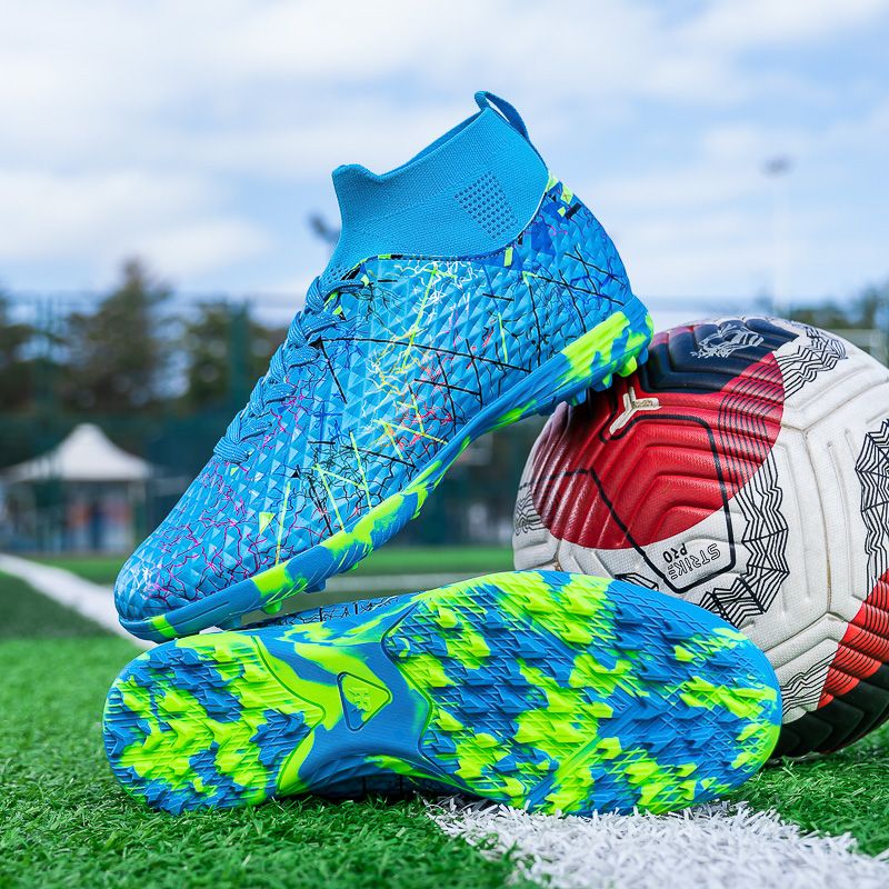 New High-Top Youth Football Shoes With Long And Broken Spikes, Sizes 35-45_voghion.com