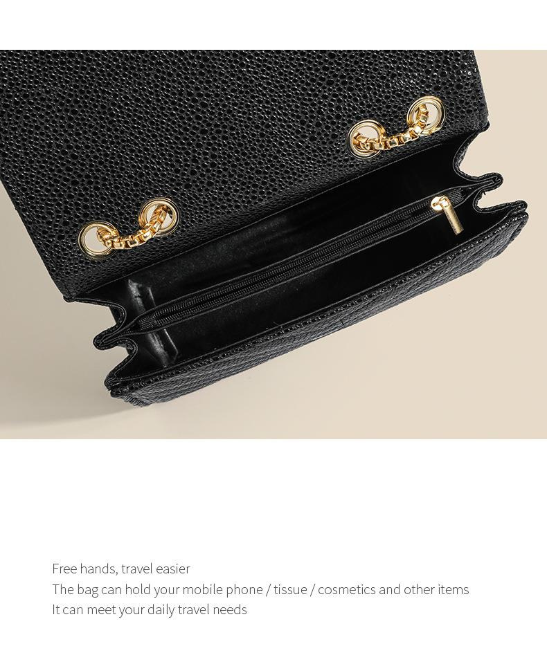 Small New Style Square Bag Popular For Women's Casual And Versatile One Shoulder Diagonal Cross Bag Lingge Chain Women's Bag_voghion.com