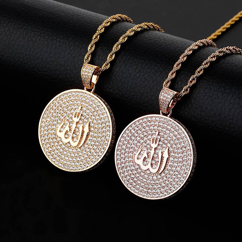 Men's Jewelry Zodiac Pendant Necklace With Cubic Zirconia Stones, Vintage Twist Chain, Elegant And Stylish Design Pendant Retro Twist Chain Necklace_voghion.com