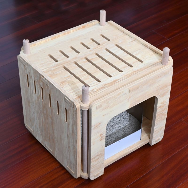 EVA Eco-Friendly Bed Removable Semi-Enclosed Splicing Pet House Surround Type Cat Litter Box_voghion.com