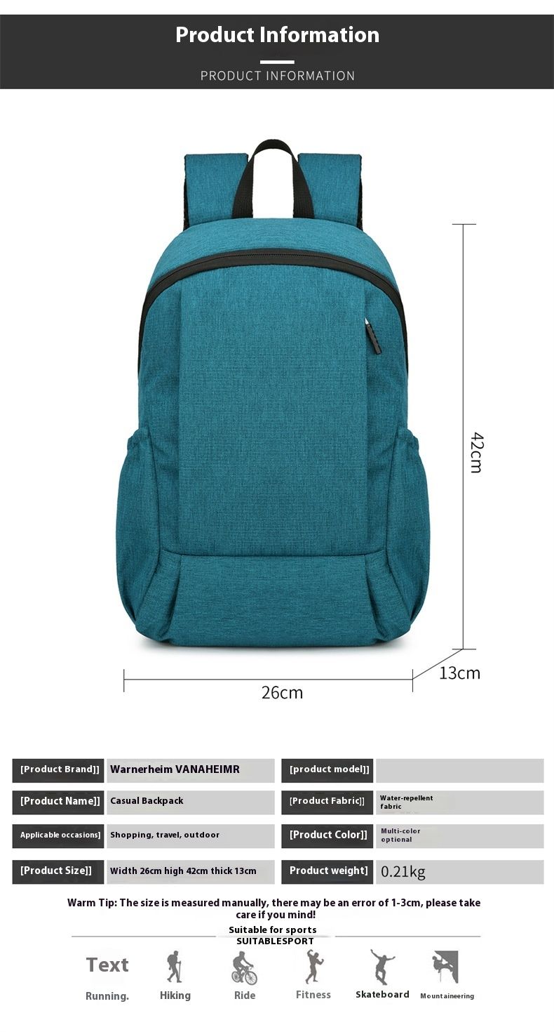 Zaino leggero per il tempo libero e il turismo per uomini e donne, nuovo sport all'aria aperta primaverile, può essere stampato_voghion.com