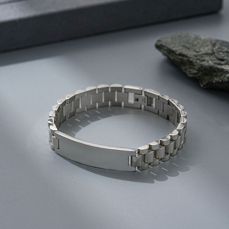 Correa de reloj para pareja con cadena curva de 12 mm, pulsera de titanio, acero inoxidable galvanizado al vacío, unisex._voghion.com