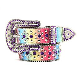 Água Mulheres Incrustadas Diamante Completo Agulha Fivela Punk Moda Tendência BBsimon Cinto Masculino_voghion.com