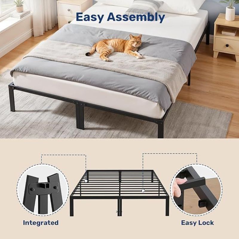 Sturdy Spring Under Heav Needed Metal 14 The Bed Frame Size Bed King Space King Frame Bed Box Storage Size No Bed Inch Platform_voghion.com