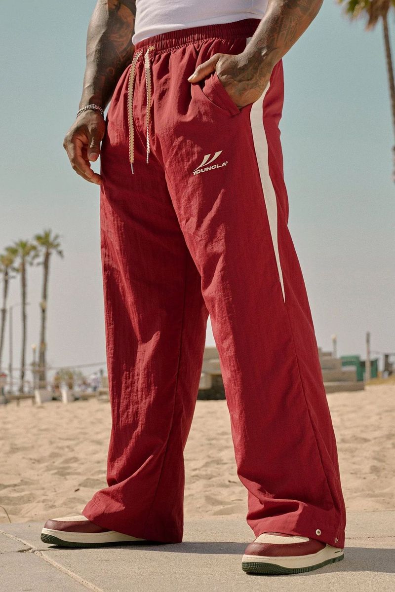 YOUNGLA Jogginghose im amerikanischen Stil – Neue Sport- und Fitnesshose für Herren – Lässige, weite Hose mit trendigem Patchwork-Design_voghion.com