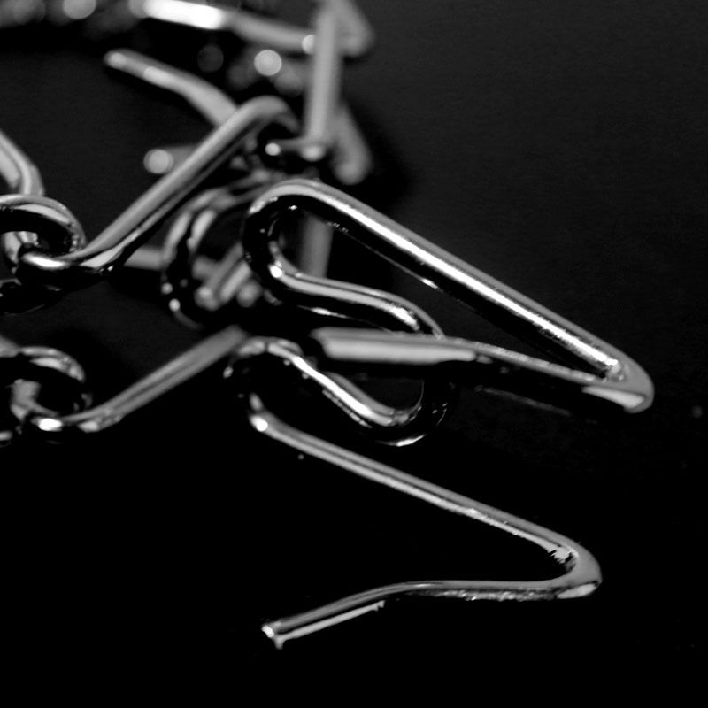 Akcesoria dla zwierząt domowych - chromowana smycz treningowa dla psów średniej i dużej wielkości, łańcuszek stymulujący P-Chain, obroża dla psa, szelki na szyję_voghion.com
