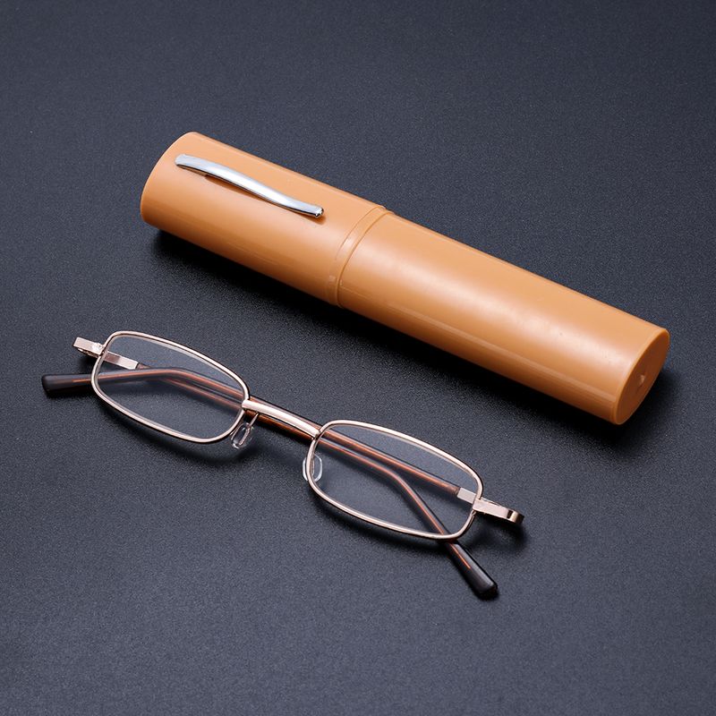 Moderiktiga Bärbara Lättviktiga Smal Med Rör Etui Anti Blåljus Läsglasögon För Män Kvinnor Mini Kompakta Glasögon_voghion.com